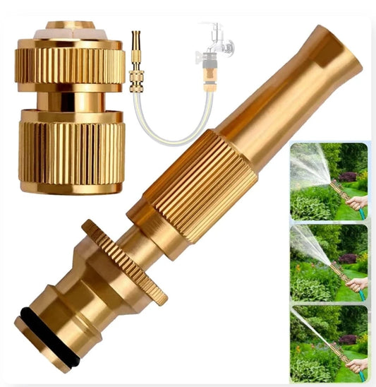 High Pressure Brass Nozzle – Adjustable Spray Gun for Hose Pipe